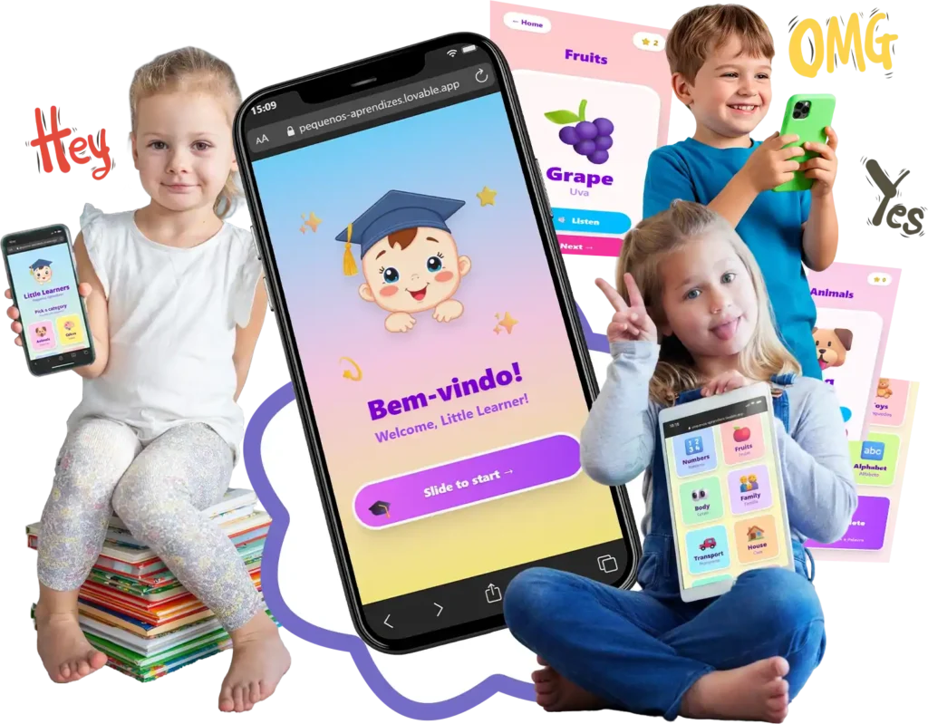 Tela do aplicativo Little Learners