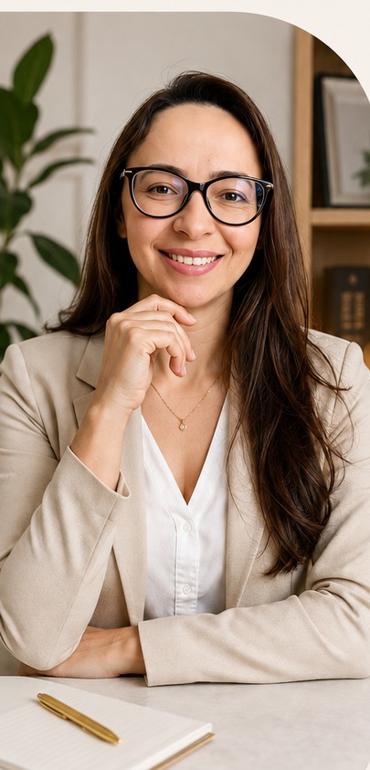 Foto de Eliene Rêgo, autora do guia